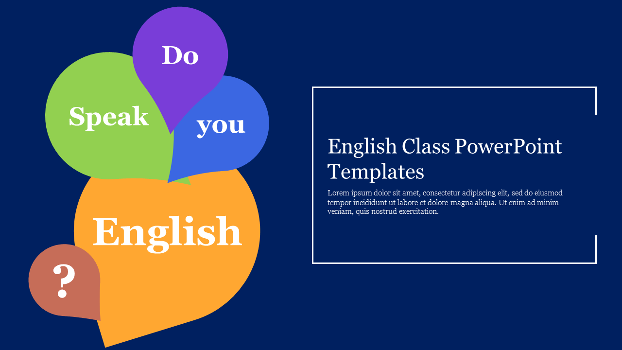 simple english presentation ppt